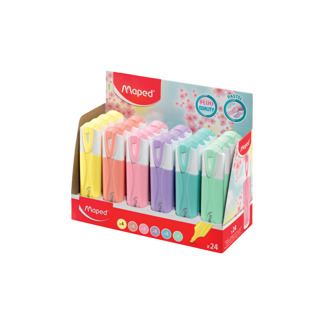 RESALTADOR CLASSIC PASTEL SURTIDOS (display) PAQ. 24