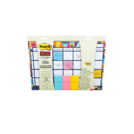 CALENDARIO SEMANAL T/POST-IT (11.9 X 17.9) BRIHGHTS BL PAQ. 6