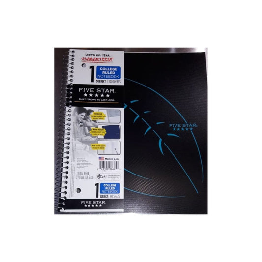 CUADERNO FIVE STAR 8.5 X 11 PAQ. 12