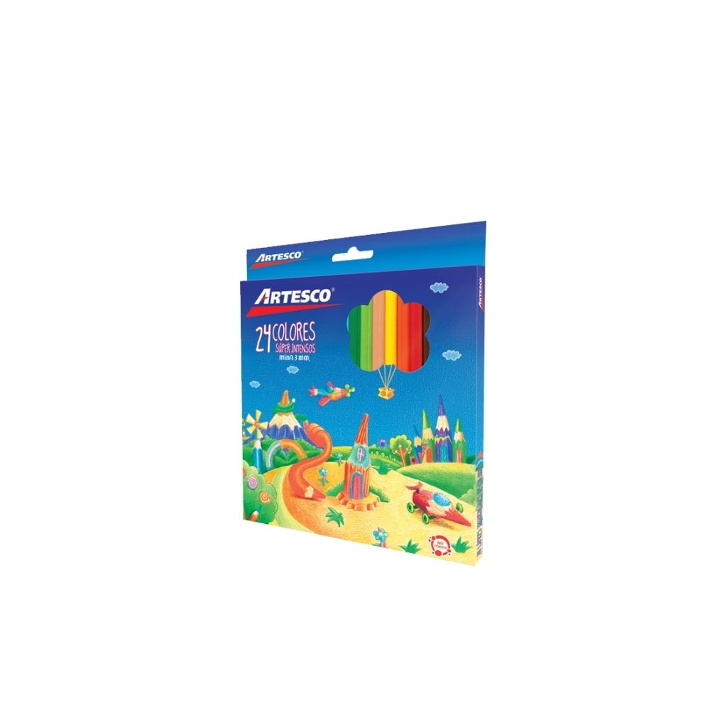JUEGO LAPICES COLORES 24/1 LARGO TRIANGULAR BL PAQ. 6