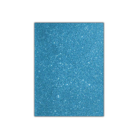 FOAMY ARTESCO GLITTER EVA (8.5 X 11)  AZUL C. PAQ. 10