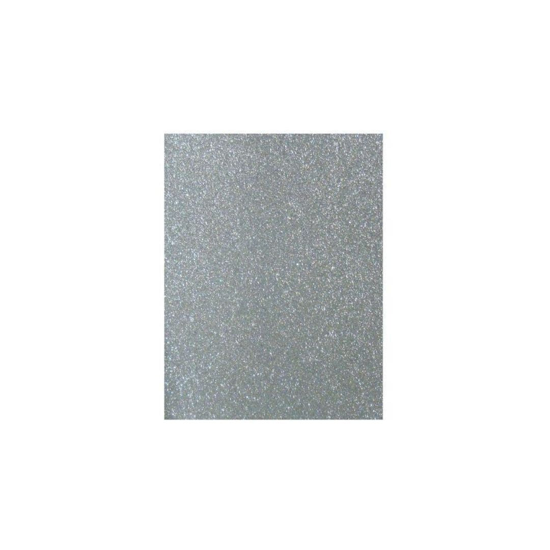 FOAMY ARTESCO GLITTER EVA (8.5 X 11)  GRIS PAQ. 10