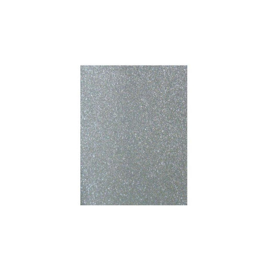 FOAMY ARTESCO GLITTER EVA (8.5 X 11)  GRIS PAQ. 10