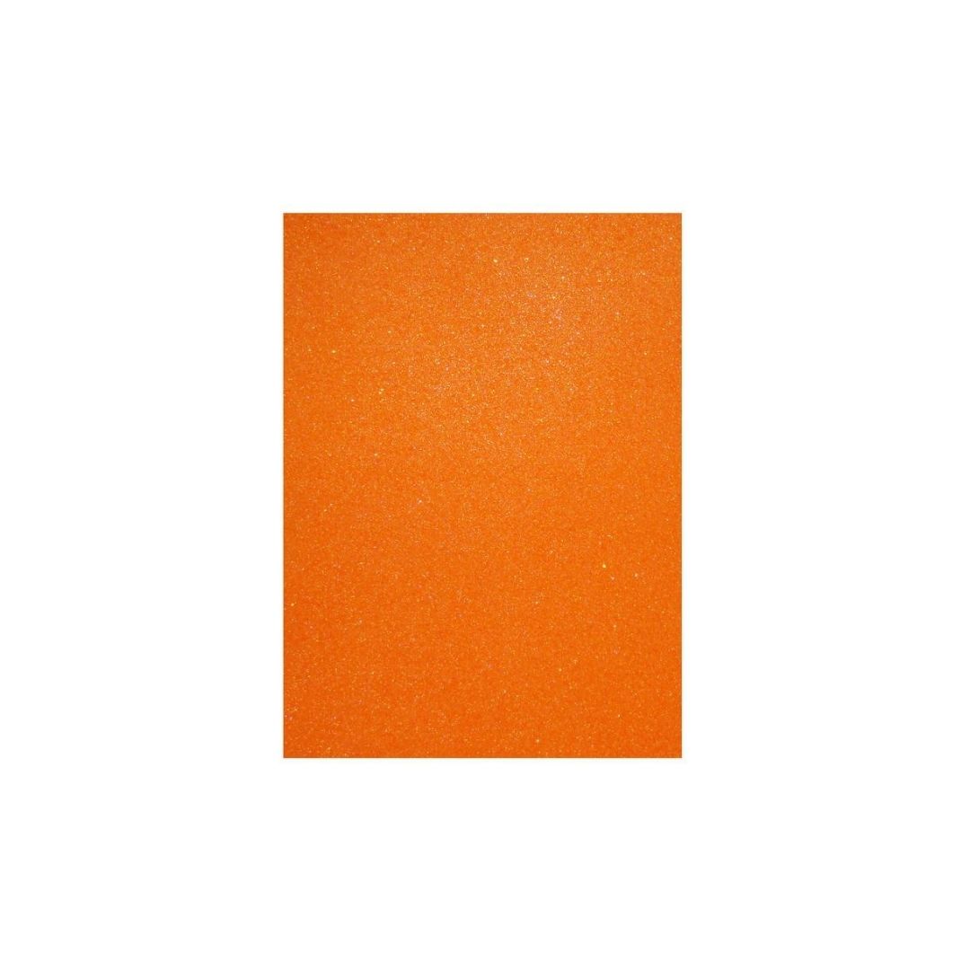 FOAMY ARTESCO GLITTER EVA (8.5 X 11)  NARANJA PAQ. 10