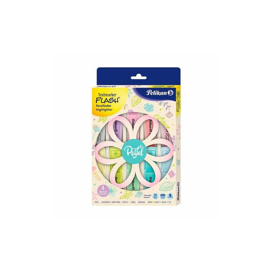 JUEGO RESALTADOR TEXTMARKER FLASH PASTEL 10/1 BLISTER UNIDAD 1