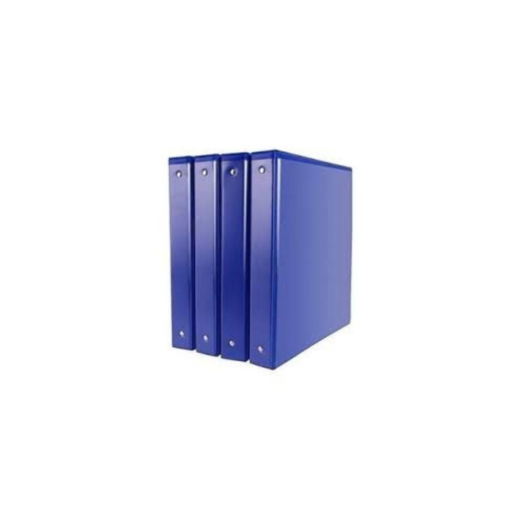 CARPETAS 4" C/PLASTICO FRONTAL AZUL PAQ. 12