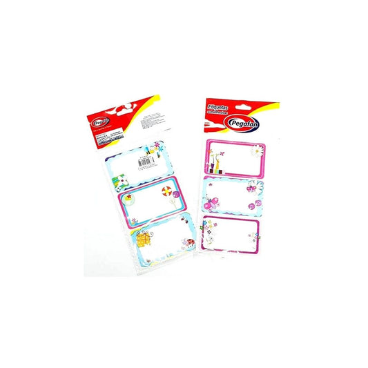 ETIQUETAS ADHESIVAS ESCOLARES TGD PAQ. 12