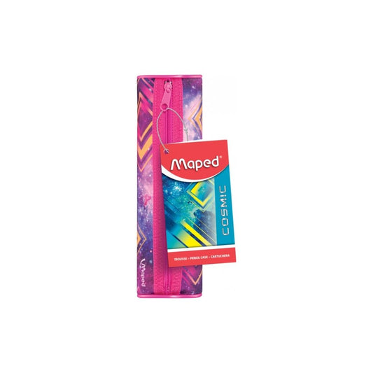 ESCTUCHE P/LAPICES T/TUBO TEJIDO COSMIC KIDS SURT. PAQ. 6