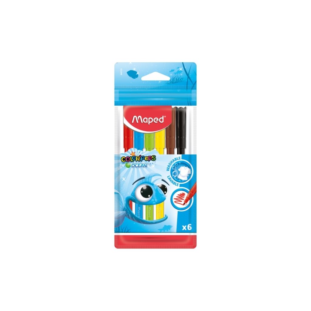 JUEGO DE MARCADORES COLOR PEPS OCEAN  6/1 BL PAQ. 12