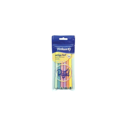 JUEGO MARCADORES MARKANA TWIST  6/1 PASTEL SURT. BL UNIDAD 1