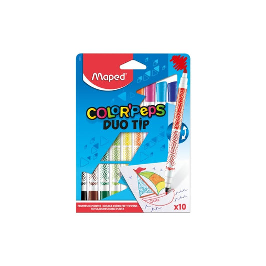 JUEGO FELPAS D. PUNTAS COLORPEPS 10/1 BLISTER PAQ. 12