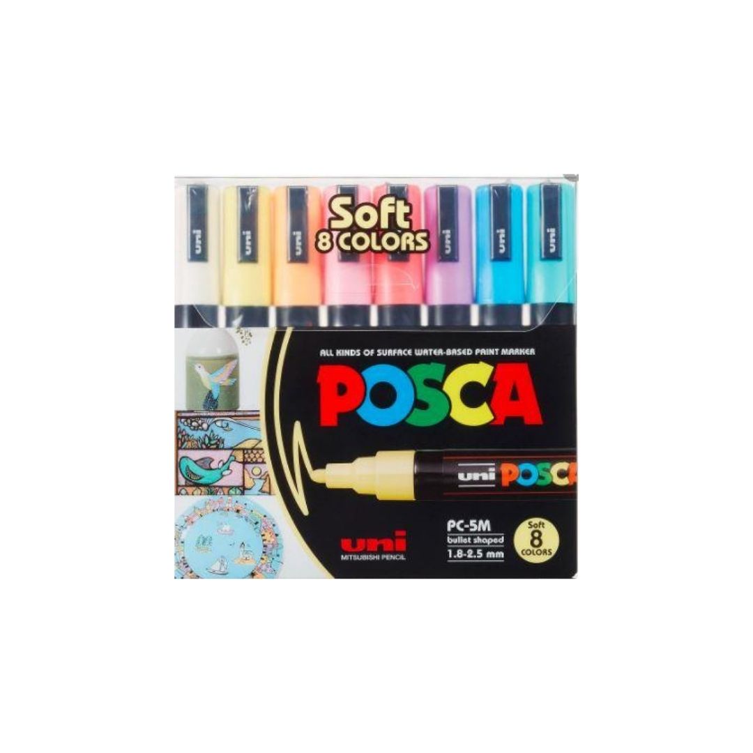 JUEGO MARCADORES POSCA SURTIDOS 8/1 SOFT COLOR PAQ. 10