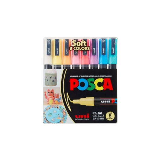 JUEGO MARCADORES POSCA 8/1 COLORES SOFT PAQ. 10