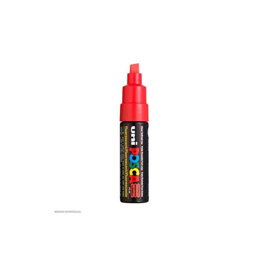 MARCADOR P/PIZARRA BLANCA CHALK (8mm) ROJO METALICO PAQ. 6