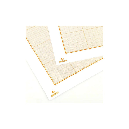PAPEL MILIMETRICO (50 X 65)CMS SEPIA 90 g/m2 PAQ. 50
