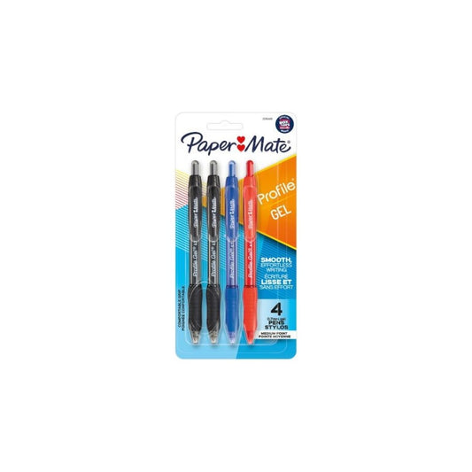 BOLIGRAFOS PROFILE GEL (0.7) 4/1 SURTIDOS BLISTER DURO