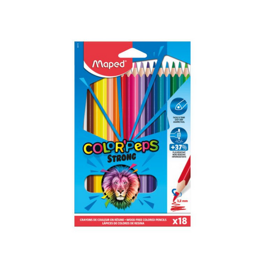 JUEGO LAPICES COLORES STRONG 18/1 BLISTER