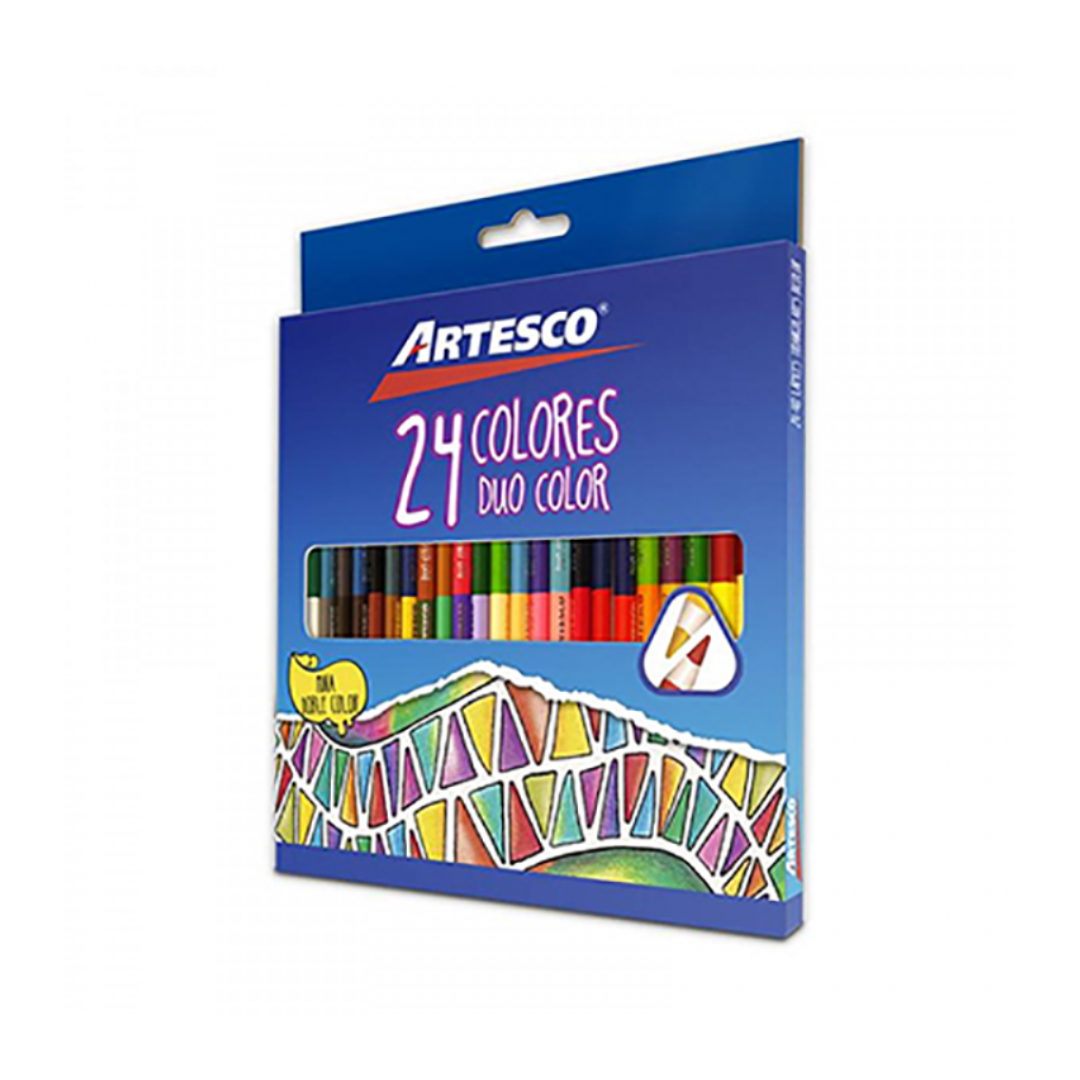 LAPICES COLORES TRIANGULAR  DUO 3mm 24/48