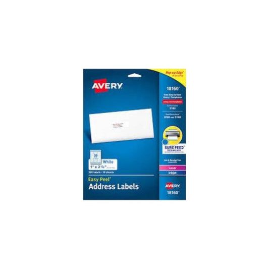 ETIQUETAS P/INKJET (1x2-5/8) 300/1 UNIDAD 1