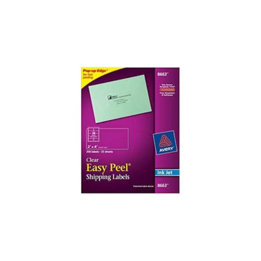 ETIQUETAS P/INKJET (2x4) CLEAR 250/1 UNIDAD 1