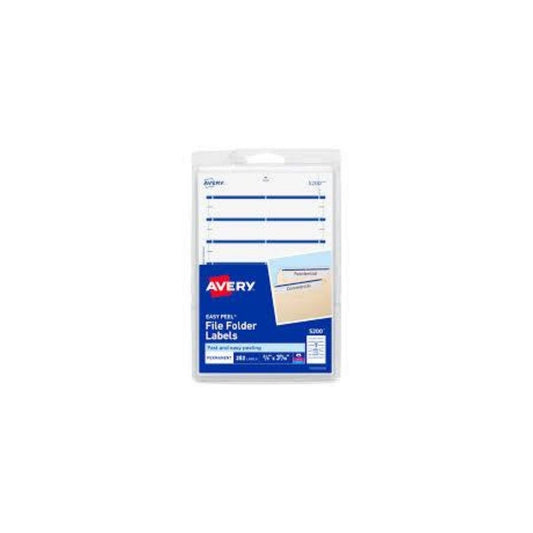 ETIQUETAS P/FOLDERS 1/3 AZUL OSC. 252/1 (FF-3) PAQ. 6