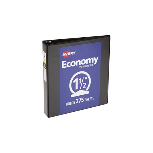 CARPETAS 1.5" C/PLASTICO FRONTAL NEGRAS